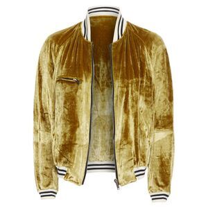 Haider Ackermann Runway Crushed Velvet Teddy Bomber Jacket